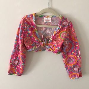 Groovy retro wrap shrug Hanna Andersson 110